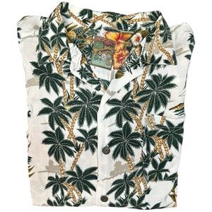 Pineapple Connection Men's Hawaiian Camp Shirt Short Sleeve Size Large